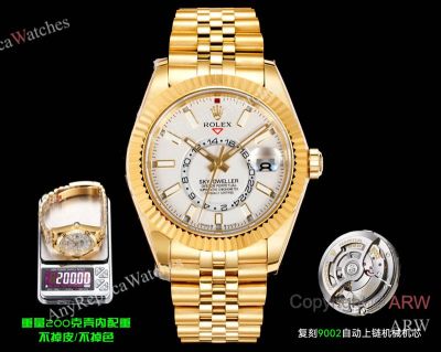 AR+ Factory Weighted Version Rolex SKY-DWELLER White Face 904L Watch 42mm